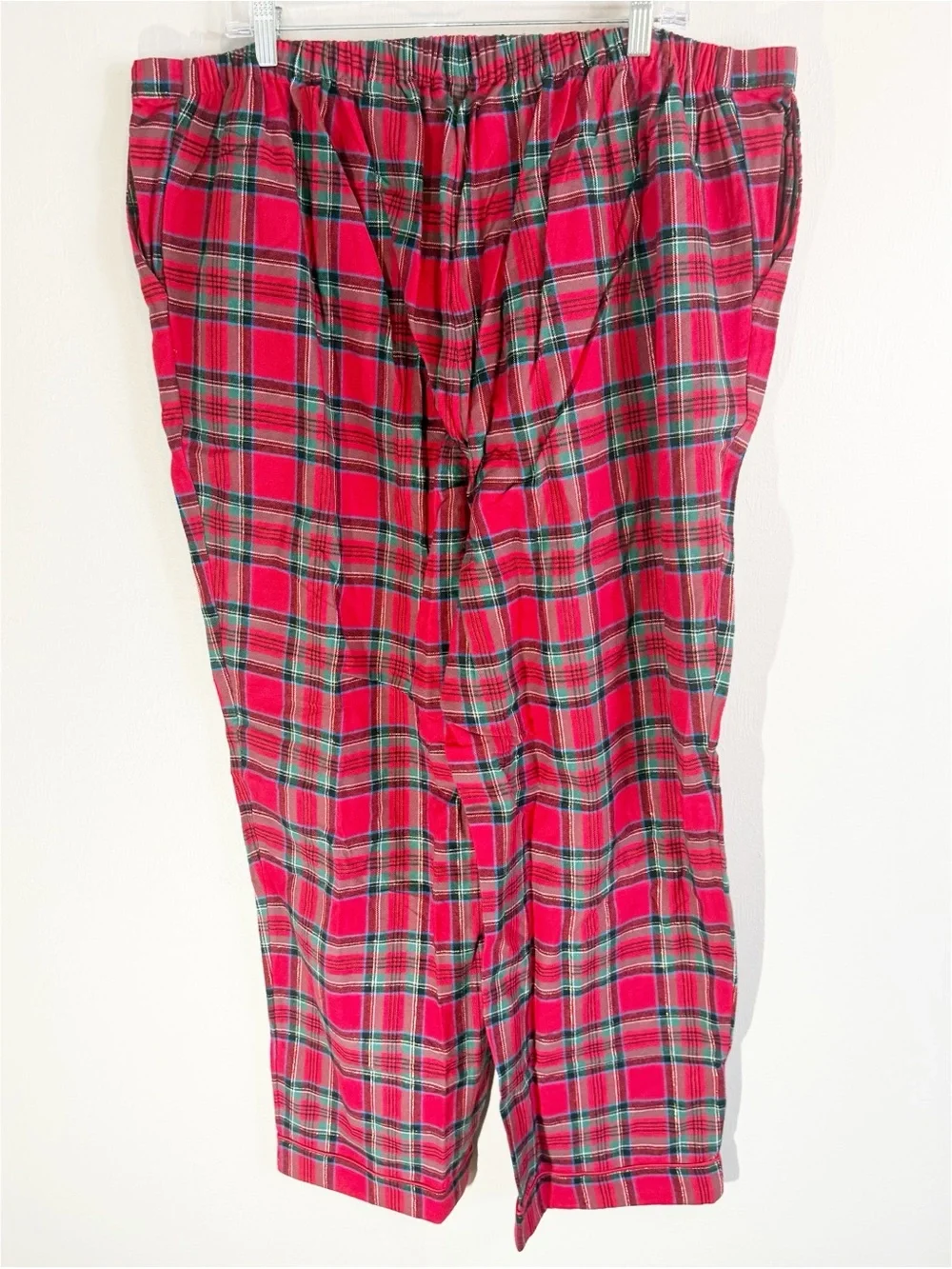 New TALBOTS Red Plaid Cotton Flannel Pajama Set SOLSTICE Holiday Cabin Sz 2X
